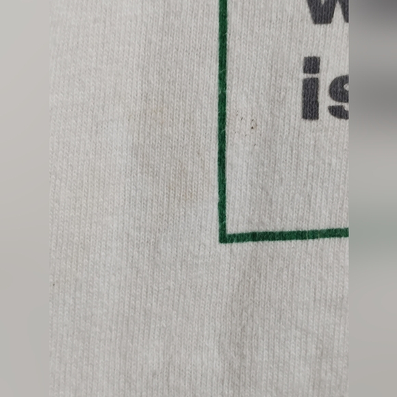 The Aussie T Company Vintage Heavy Cotton Recycle ♻️ Reuse White Graphic T-Shirt - Picture 4 of 9